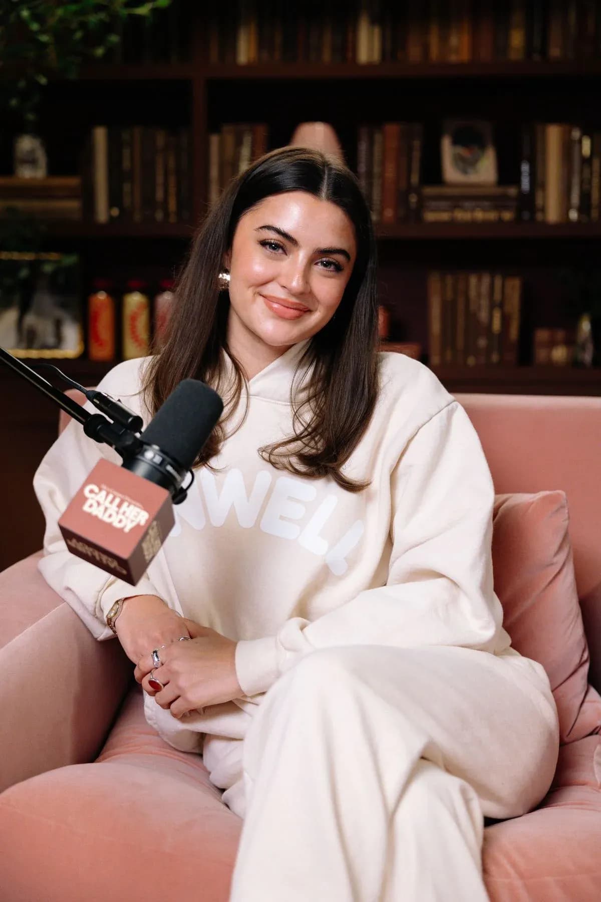 A professional woman pitching her profile.